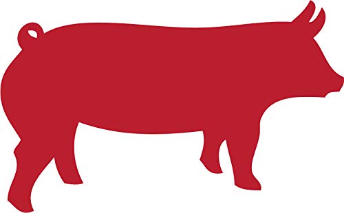Decaltor Hog Pig Silhouette Vinyl Decal, 5 in, Car Window Sticker