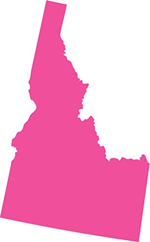 Picniva Pink Idaho ID State Map Vinyl Decal for Car Window Laptop, 3 in - Color: pink - Size: 3 inches
