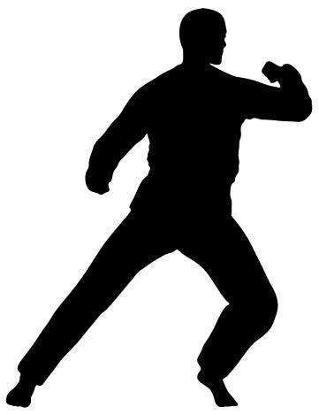 Picniva Martial Artist Guard Pose Removable Vinyl Wall Decal