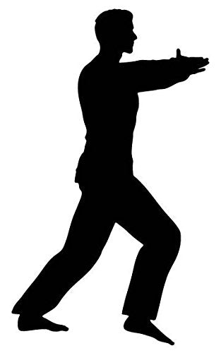 Picniva Martial Artist Extended Arms Removable Vinyl Wall Decal