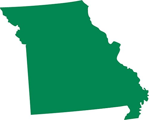 Picniva Green Missouri MO State Map Vinyl Decal for Car, 3 in - Color: green - Size: 3 inches