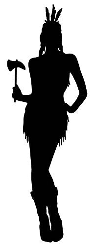 Picniva Western Figure Type 10 Removable Vinyl Wall Decal - Color: indian type10
