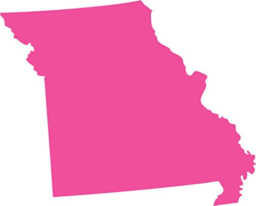 Picniva Pink Missouri MO State Map Vinyl Decal for Car, 3 in - Color: pink - Size: 3 inches