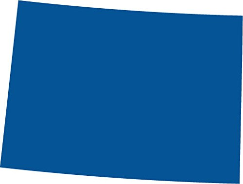 Picniva Colorado State Map Removable Vinyl Wall Decal, Blue, 3 in Wide