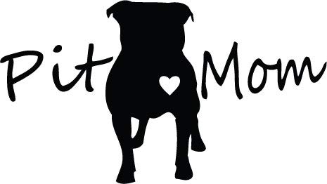 Decaltor Pit Bull Pit Mom 5 in Vinyl Decal for Laptop Bumper Wall