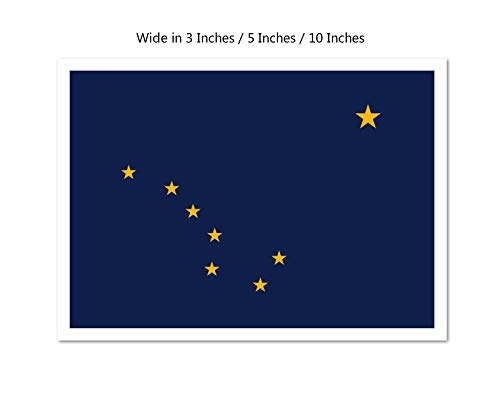 Picniva Alaska State Flag Vinyl Car Bumper Window Sticker, 10 in Wide
