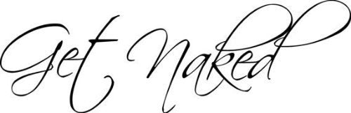 Picniva Get Naked Wall Decal, Black, 17 x 58 in
