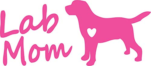 Decaltor Lab Mom Labrador Vinyl Decal, 5 in