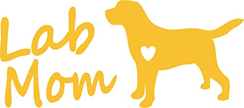 Decaltor Lab Mom Labrador Vinyl Decal, 5 in