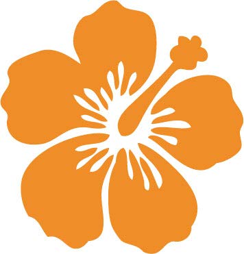 Decaltor Hibiscus Style 2 Vinyl Decal for Car Window Laptop, 5 in