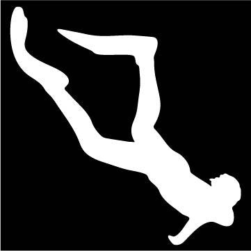 Picniva Diver Type3 Vinyl Car Window Decal, Approx 5 in