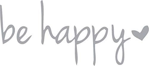 Decaltor Be Happy Script Vinyl Decal, 6 in