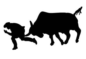 Picniva Bull Rider Style 4 Removable Vinyl Wall Decal - Color: bull rider style4