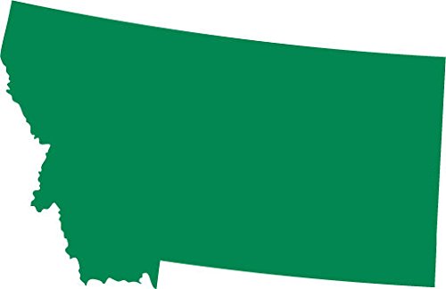 Picniva Green Montana MT State Map Vinyl Wall Decal, 3 in - Color: green - Size: 3 inches