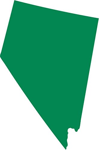 Picniva Green Nevada NV 3 Inch Map Removable Vinyl Wall Decal Decor Home - Color: green - Size: 3 inches