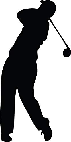 Decaltor Golfer Swing Silhouette Vinyl Decal