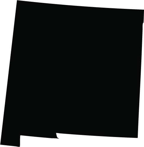 Picniva Black New Mexico NM 3 Inch Map Removable Vinyl Wall Decal Decor Art - Color: black - Size: 3 inches