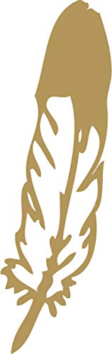 Decaltor Western Indian Feather 5 in Vinyl Decal for Laptop Bumper Wall