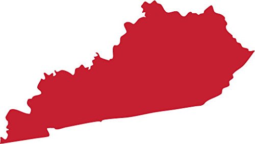 Picniva Red Kentucky KY State Map Vinyl Decal for Car Window Laptop, 3 in - Color: red - Size: 3 inches
