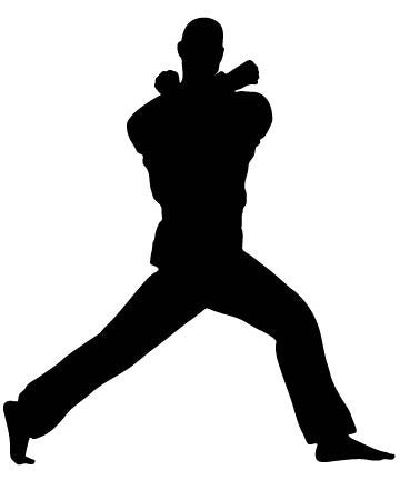Picniva Martial Artist Crossed Arms Removable Vinyl Wall Decal