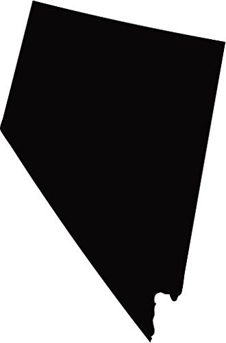 Picniva Black Nevada NV 3 Inch Map Removable Vinyl Wall Decal Decor Home - Color: black - Size: 3 inches
