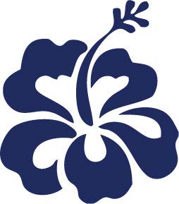 Decaltor Hawaiian Hibiscus Flower Vinyl Decal, 5 in square