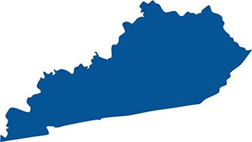 Picniva Blue Kentucky KY State Map Vinyl Decal for Car Window Laptop, 3 in