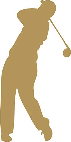 Decaltor Golfer Swing Silhouette Vinyl Decal