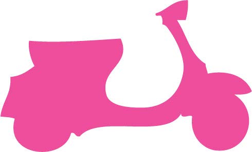 Decaltor Scooter 5 in Vinyl Decal for Laptop Bumper Wall
