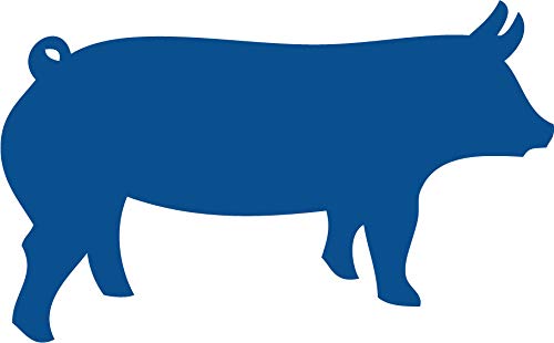 Decaltor Hog Pig Silhouette Vinyl Decal, 5 in, Car Window Sticker