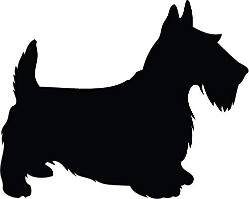 Decaltor Scottish Terrier Silhouette 5 in Vinyl Decal for Laptop Bumper