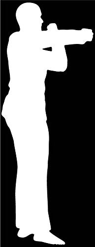 Picniva Martial Arts Fighter Type46 Vinyl Car Window Decal, Approx 5 in