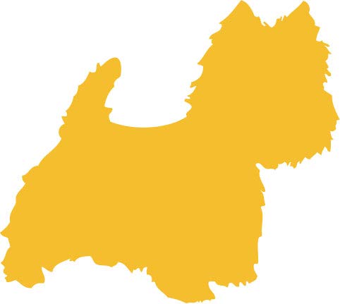 Decaltor Westie Dog Vinyl Decal, 5 in, Car Window Sticker