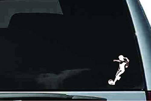Picniva Soccer Girl Sty25 Vinyl Car Window Decal, Approx 5 in