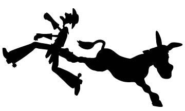 Picniva Cowboy Mule Style 5a Removable Vinyl Wall Decal - Color: cowboy mule style5a