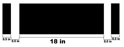 Picniva Hood Racing Stripe Vinyl Decal, 20 x 65 in