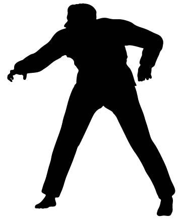Picniva Martial Artist Forward Lean Removable Vinyl Wall Decal