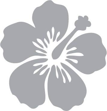 Decaltor Hibiscus Style 2 Vinyl Decal for Car Window Laptop, 5 in