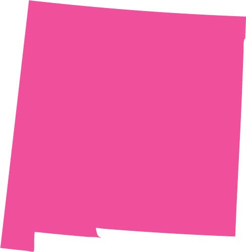 Picniva Pink New Mexico NM 3 Inch Map Removable Vinyl Wall Decal Decor Home - Color: pink - Size: 3 inches