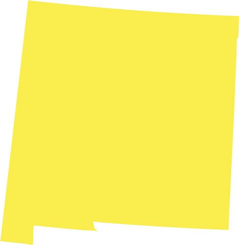 Picniva Yellow New Mexico NM 3 Inch Map Removable Vinyl Wall Decal Decor - Color: Yellow - Size: 3 inches