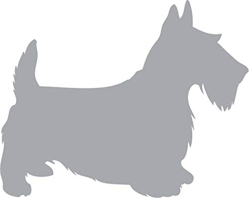 Decaltor Scottish Terrier Silhouette 5 in Vinyl Decal for Laptop Bumper