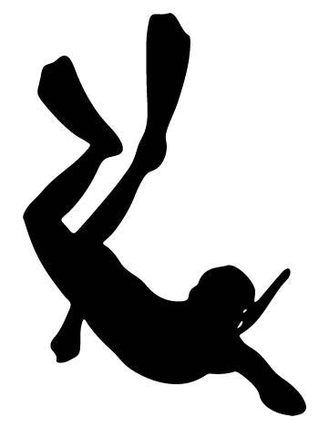 Picniva Diver Type 1 Removable Vinyl Wall Decal