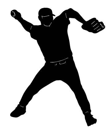 Picniva Baseball Sports Scene Removable Vinyl Wall Decal, 22 x 26.4 in