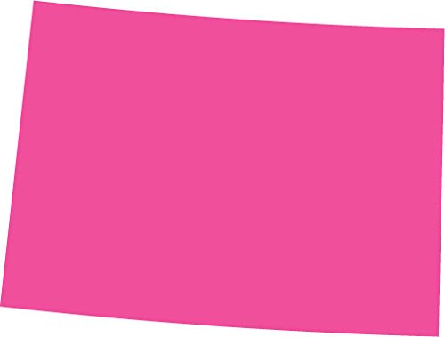 Picniva Colorado State Map Removable Vinyl Wall Decal, Pink, 3 in Wide