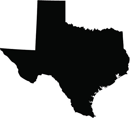 Picniva Texas TX State Map Vinyl Decal Sticker - 3-Inch Black Silhouette - Waterproof & UV Resistant Graphic for Cars, Trucks, Laptops, and Windows - Made in USA - Color: black - Size: 3 inches