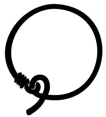 Picniva Rope Ring Type 1 Removable Vinyl Wall Decal - Color: rope ring type1