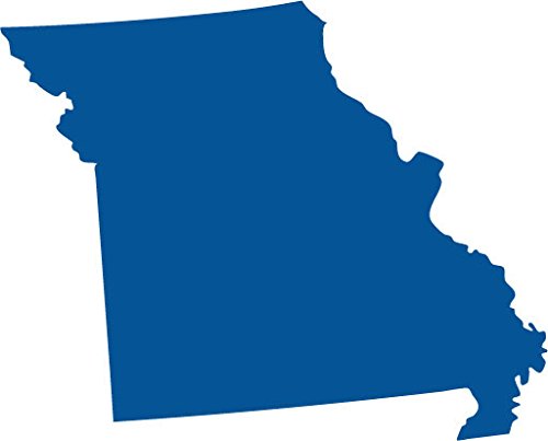 Picniva Blue Missouri MO State Map Vinyl Decal for Car, 3 in - Color: blue - Size: 3 inches