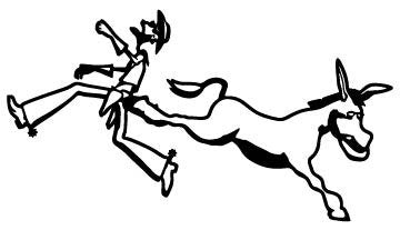 Picniva Cowboy Mule Style 5 Removable Vinyl Wall Decal - Color: cowboy mule style5