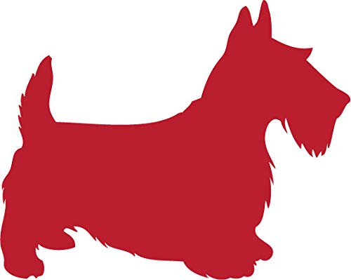 Decaltor Scottish Terrier Silhouette 5 in Vinyl Decal for Laptop Bumper