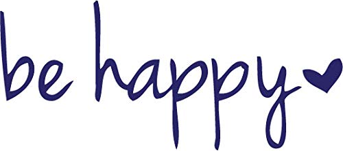 Decaltor Be Happy Script Vinyl Decal, 6 in